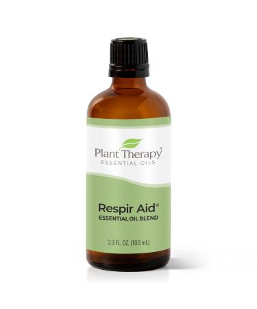 Plant Therapy Respir Aid Essential Oil Blend 100 mL (3.3 oz) Sinus Airway and Congestion Clearing Synergy Blend 100% Pure Undiluted Natural Aromatherapy Therapeutic Grade