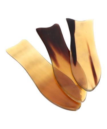 EXCEART Massage Board 3 Pcs Scraping Plates- Shaped Massage Scraping Board Durable Ox Horn Scraping Massage Plate Tool Plank