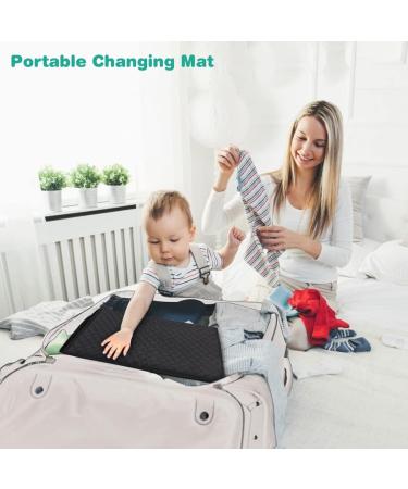 Lekebaby Portable Changing Mat Nappy Changing Mat Foldable Baby Changing Mat Travel Changing Mat Portable Baby Change Mat Quilted Black Black Quilting - Buy Online on GoSupps.com