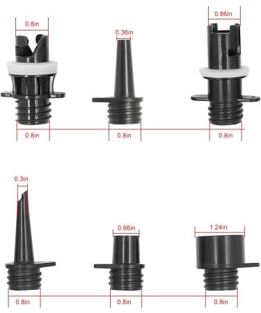Tuomico Air Hose Kit | 6 Nozzles | Electric SUP Air Pump Accessories for Inflatable Boats & Rafts - Buy Online on GoSupps.com