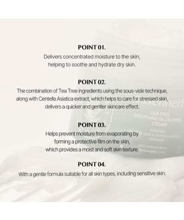 Tea Tree Soothing Calming Cream - Hydrating Moisturizer for Dry & Sensitive Skin | Korean Skincare (80ml) - Shop Internationally - Buy Online on GoSupps.com