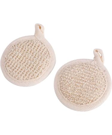 GLEAVI 4 Pcs Bath Towel & Scrubber Set - Natural Loofah Sponges & Back Scrubber for Shower - Bath Supplies for a Relaxing Experience - Buy Online on GoSupps.com