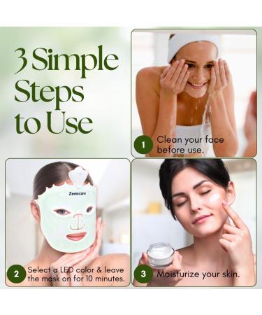 7 Color LED Face Mask | Red & Blue Light Therapy for Skincare | Cordless Wireless Facial Mask for Home & Travel - Buy Online on GoSupps.com