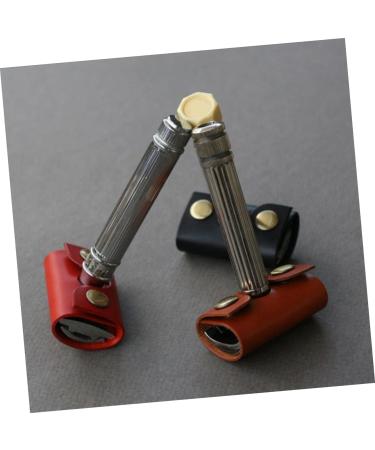 Magiclulu 3-Piece Leather Razor Case - Durable Scratch-Resistant Storage Sleeve for Safe Razor Supply - Buy Online on GoSupps.com