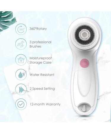 TOUCHBeauty Facial Cleansing & Exfoliator Brush Set - 3 Professional Brush Heads, Dual Speed, Waterproof - Ideal for Oil, Sensitive & Combination Skin - With Travel Case - Buy Online on GoSupps.com