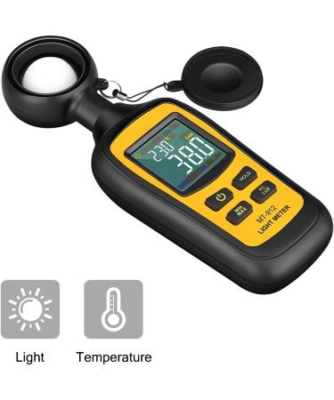 Digital Light Meter with Ambient Temperature Measurer - Up to 200,000 Lux - 4 Digit Color LCD Screen - Buy Online on GoSupps.com