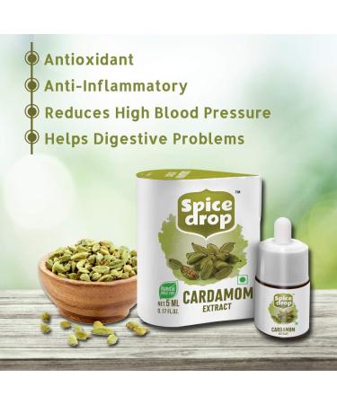 Premium Cardamom Extract - Ideal for Tea, Coffee, Cooking, Baking, Desserts | Rich Aroma & Quality | Pure Whole Green Cardamom Pod | Vegan | 0.17oz - Buy Online on GoSupps.com