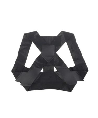 Women Adjustable Elastic Back Support Belt Back Posture Corrector Sitting Posture Correction Belt Corset Black L (weight 60-80KG)