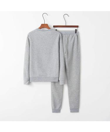 Womens Casual Sport Sweatshirt Trousers Set XL Grey Two-Piece Suit - Buy Online on GoSupps.com