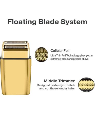 2 Pack Replacement Foil and Cutters Compatible with BaBylissPRO Double Foil Shaver Replacement Foil for BaBylissPRO Barberology FXFS2 Shaver Golden Gold/2pc - Buy Online on GoSupps.com