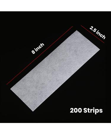 Disposable Non-woven Hair Removal Strips for Body and Facial Hair - Salon Quality 8'' x 2.75'' - 200 Strips 2 Pack (200pc) - Buy Online on GoSupps.com