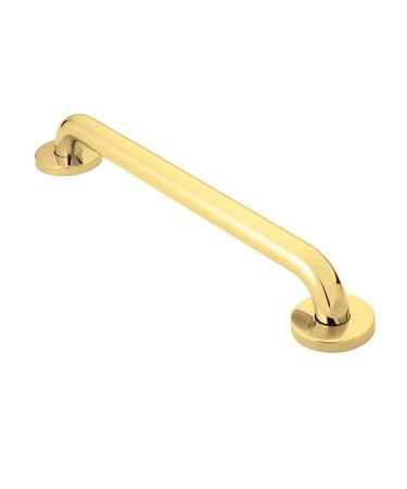 Moen R8718PB Home Care Bathroom Safety 18-Inch Grab Bar with Concealed Screws, Polished Brass 18 Inch Polished Brass
