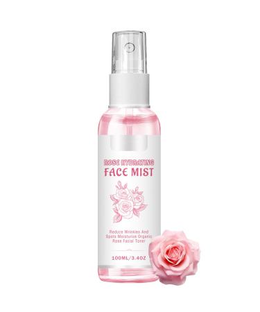 Rose Water Toner Spray for Face Organic Rose Water Spray Rose Deep Hydration Facial Toner Refreshing Close Pores and Soothe Skin Anti Aging Rose Water Toner Reduse Wrinkle Fine Line