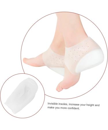 Practical Silicone Heel Lift Inserts - Size 8 White Shoe Pads for Comfort & Support | Shop Internationally - Buy Online on GoSupps.com
