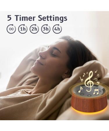 BrownNoise Sound Machine - 30 Soothing Sounds, 12 Colors Night Light, White Noise Machine for Adults, Kids, Baby - 36 Volume Levels, 5 Timers - Home, Office, Travel - Wood Design - Buy Online on GoSupps.com