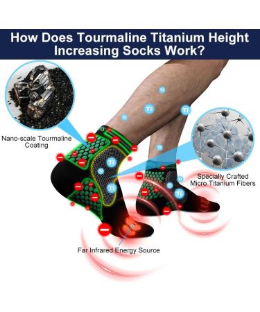 Buy HIGHERSOCKS 2023 Far Infrared Schorl Titanium Ion Elevation Booster Socks - Unisex - 2 Pairs Black Size M - Boost Comfort & Performance - Buy Online on GoSupps.com