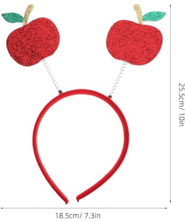 TOPBATHY Fruit Headband Glitter Apples Head Boppers Red Hair Hoop Holiday Festival Hair Accessory for Women Girls Kids Children - Buy Online on GoSupps.com