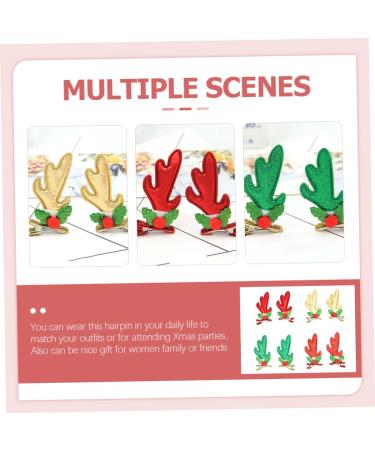 FRCOLOR Reindeer Antlers Hair Clips Pairs hair for women s for girls hair clips for girls hair clips Glitter Reindeer Hair Clips antler hair girls hair clips antler Deer Ears Hair Clips - Buy Online on GoSupps.com