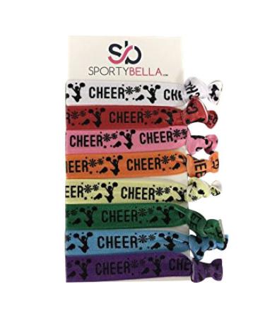 Infinity Collection Cheer Hair Ties- Girls Cheer Hair Accessories- Cheerleading Elastics for Cheerleaders & Cheer Teams