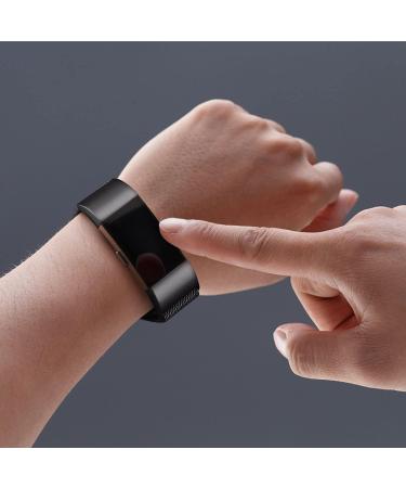 VANCLE Stainless Steel Mesh Band for Fitbit Charge 2 - Black Large - Buy Online on GoSupps.com