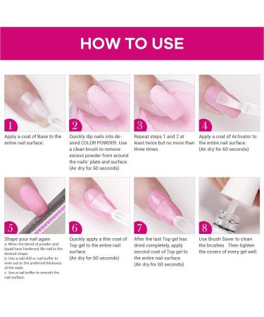 Vishine 5pcs Dip Powder Liquid Set: Bond Primer, Base Top Coat, Activator, Brush Saver | Long-lasting & Shining Nail Art Kit 14ml - Buy Online on GoSupps.com