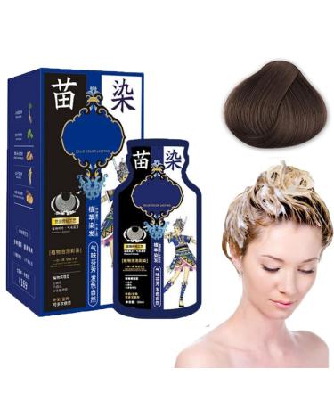 BaBound Miao Ethnic Plant Extract Bubble Hair Dye Cream Bubble Dye Hair Care 3 In 1 Plant Bubble Hair Dye Shampoo Hair Dye Shampoo For Women Coffee