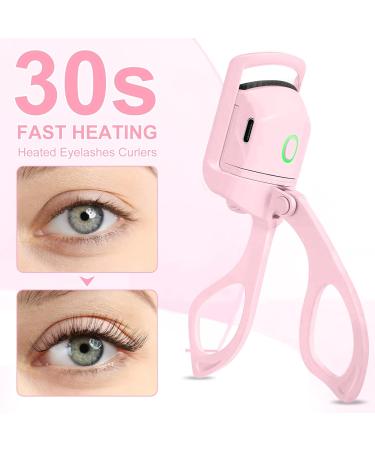 Heated Electric Eyelash Curlers Long Lasting USB Rechargeable Curly Lash Curler 2 Heating Modes Quick Pre-Heat Eye Lashes Curler Stable Temperature No Harm to Lashes' Eyelash Curler (Blue) (Pink) - Buy Online on GoSupps.com