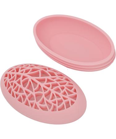 FQQWEE 2 in 1 Cosmetic Brush Drying Rack & Cleaner - Soft Silicone Makeup Brush Holder Caddy (Pink) - Perfect for Quick Clean & Dry - Buy Online on GoSupps.com