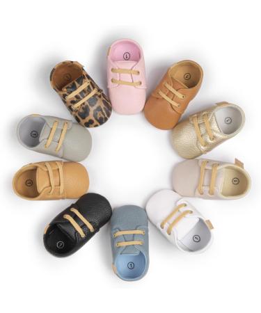 Baby Unisex Anti-Slip PU Leather First Walking Shoes 12-18 Months Brown - Buy Online on GoSupps.com