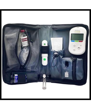Sugar Medical Heritage Diabetes Supply & Insulin Pen Case (Black) - Organize Glucose Meter, Insulin Pens, Vials, Lancets, Test Strips, Glucagon & Pump Supplies - Buy Online on GoSupps.com