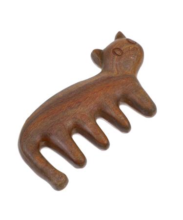 Frcolor 1stk K tchengr ner Sandelwood ridge hair comb from sandalwood massage device for at home wide tooth comb massage comb hand massager head massage curve