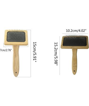 Cat Slicker Brush Wood Handle Comb for Shedding & Grooming Remove Loose Undercoat Tangled Hair Massage Brush Handle car Brush - Buy Online on GoSupps.com