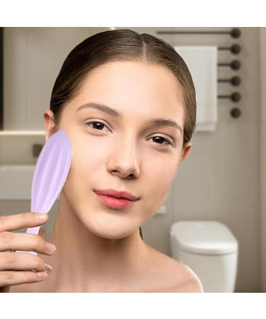 Shop Purple Silicone Face Roller | Portable & Washable Gua Sha Massage Tool for Women | Essential Skin Care Gift - Buy Online on GoSupps.com