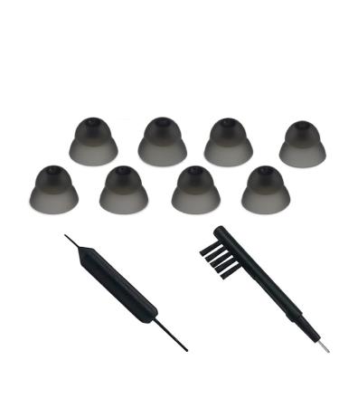 Hearing Aid Ear Domes Cleaning Tools Hearing Aid Close Domes for Resound Sure Fit Style RIC RITE and Open Fit BTE Hearing Amplifier with Brush Cleaner(M Size 8PCS)