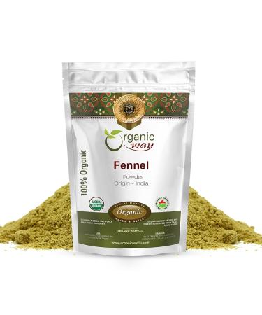 Organic Way Fennel Seed Powder (Foeniculum vulgare) - Improve Digestion | Organic & Kosher Certified | Raw, Vegan, Non GMO & Gluten Free | USDA Certified | Origin - India (1LBS / 16Oz) 1 Pound (Pack of 1)