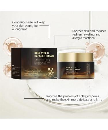 Deep Vitamin C Golden Capsule Face Moisturizer - Liposome Capsules For Wrinkles Skin Radiance - Transparent Gel with Collagen & Niacinamide for Firming Repairing Hydrating Skin Care - Buy Online on GoSupps.com