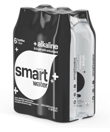 Glaceau smartwater Alkaline With Antioxidant 1 ltr bottles 6 pk 2 ct - Buy Online on GoSupps.com