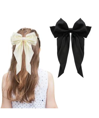Hair Clip with Bow French Hair Clips Satin Large Bow Hair Clip for Hair Decoration Accessories