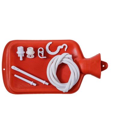 Enema Bag Kit 2 Quart Home Water & Coffee Colon Cleansing Kit BPA Free Hot-Water Bag with 5 Foot Long Hose