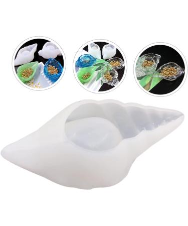 STOBOK Conch Storage Box Silicone Molds Epoxy Crafts Mold Tray Casting Mold Silicone Tool Three-dimensional White 12.9x6.4cm - Buy Online on GoSupps.com