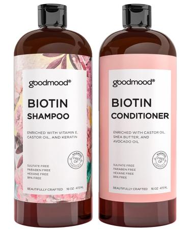 GoodMood Biotin Shampoo and Conditioner For Hair Growth, Hair Loss Treatment For Men and Women with DHT Blockers