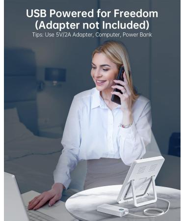 SUXIO 10000 Lux Light Therapy Lamp | Touch Control Daylight Happy Lamp | Portable with Memory Function | Lift Mood at Home/Office | USB-A - Buy Online on GoSupps.com