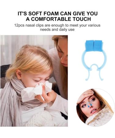 Sky-Blue Nose Pincher Snore Strips - 10pcs Nasal Clips for Snoring and Nose Bleeding - Buy Online on GoSupps.com
