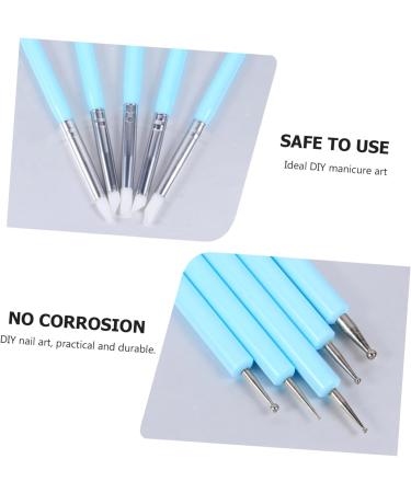 minkissy 1 Set Nail Pen Nail Art Needle Pen Nail Point Drill Pen Dotting Tools Nail Art Wax Pencil for Nails Pro Tools Acrylic Nail Tools Manicure Pen Supplies Silicone Draw a Line Stylus 15x1x1cm Blue - Buy Online on GoSupps.com