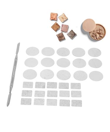 30 Metal Stickers for Magnetic Pallets - Self-Adhesive Makeup Palette Labels - 15 Round & 15 Square Eyeshadow Stickers - Buy Online on GoSupps.com