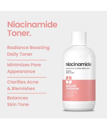 Natural Outcome Niacinamide Toner for Face - Radiance Boosting with Salicylic Acid & Aloe Vera - 8 oz - Buy Online on GoSupps.com