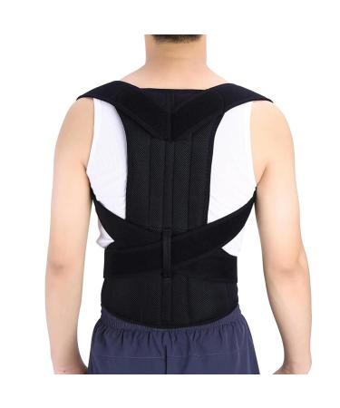 Doversky Back Support Belt Orthopedic Posture Corset Back Brace Support Men Back Straightener Round Shoulder black XXL - Buy Online on GoSupps.com