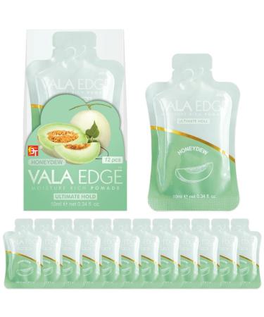 12 Pack 10ml Vala Edge Control Braiding Gel Pomade Strong Hold High Shine Made in Korea Beauty Styling Gel (Honeydew)