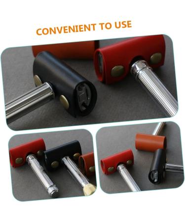 Angoily Men's Leather Razor Holster - Stylish Durable Cases for Manual Razors | Synthetic Leather Pocket Sleeve - 8.5x4.5cm - Buy Online on GoSupps.com