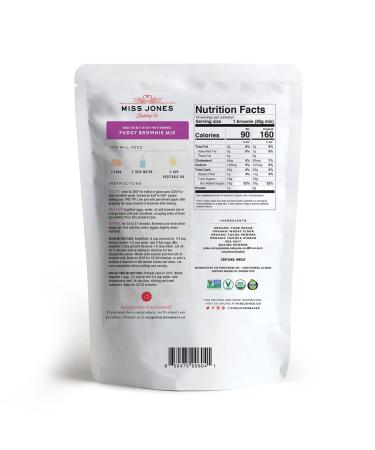 Miss Jones Baking Organic Fudge Brownie Mix - Non-GMO, Vegan-Friendly, Rich Cocoa (1 Pack) - Buy Online on GoSupps.com